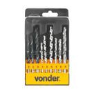 Jogo de brocas combinadas com 9 peças aço rápido, vídea, madeira - VONDER Jogo de brocas combinadas com 9 peças aço rápido, vídea, madeira - VONDER