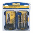 Jogo de Brocas de Aço Rápido Hss Din 338 1,5mm a 10,0mm com 15 Peças Irwin Jogo de Brocas de Aço Rápido Hss Din 338 1,5mm a 10,0mm com 15 Peças Irwin