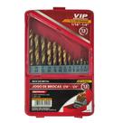 Jogo de Brocas em Titanio 1/16 - 1/4pol com 13 pcs 90480 VIP INDUSTRIAL