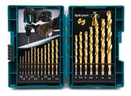 Jogo De Brocas Hss-tin Makita Com 19 Peças - D-67527