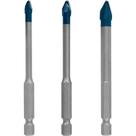 Jogo de Brocas Multiuso, com Ponta de Metal Duro, 5,0 mm a 8,0 mm, com 3 Peças, Expert Hex-9 Hardceramic, 2 608 900 595, Bosch OstenVonder