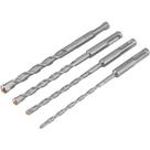 Jogo de Brocas SDS Plus de 5 mm a 10 mm, com 4 Peças, Vonder