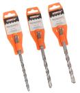 Jogo De Brocas Widea Sds Plus 8 10 E 12mm X 160mm Concreto
