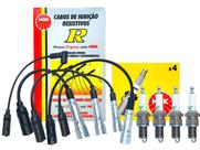 Jogo de Cabos e Velas Gol Santana 1.6 1.8 2.0 EFI 1995 1996 VERSAILLES NGK