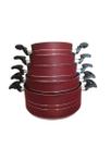 Jogo de caçarola 16/24 Alusol Aluminio Vinho
