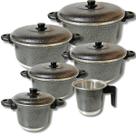Jogo De Caçarola Panela 6 Peças Alumínio Color
