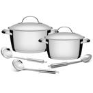 Jogo de Caçarola Tramontina Allegra 2 pç com Utensílios Inox