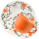 Jogo de Café e Lanche Donna Lírios 12 Peças Cerâmica para Mesa Posta Branco Oxford Jogo de Café e Lanche Donna Lírios 12 Peças Cerâmica para Mesa Posta Branco Oxford