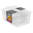 Jogo de Caixas Organizadoras com Trava e Tampa 3 Peças 650 ml, 1,5L, 4L Cristal Ordene Jogo de Caixas Organizadoras com Trava e Tampa 3 Peças 650 ml, 1,5L, 4L Cristal Ordene