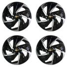 Jogo de calota esportiva aro 13 nitro black silver + emblema resinado gm Jogo de calota esportiva aro 13 nitro black silver + emblema resinado gm