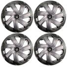 Jogo de calota esportiva aro 13 spider grafite clio logan