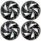 Jogo de calota esportiva aro 14 nitro black gold + emblema resinado ford