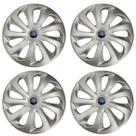 Jogo de calota esportiva aro 15 velox silver + emblema de alumínio ford azul Jogo de calota esportiva aro 15 velox silver + emblema de alumínio ford azul