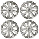 Jogo de calota esportiva aro 15 velox silver + emblema resinado vw