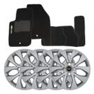 Jogo de calotas 375cb-pta aro 15 cubo baixo + tapetes bordados onix 2017-2018