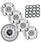 Jogo de calotas calotinhas centrais miolo de roda VW voyage gol saveiro aro 13 14 15 16