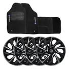Jogo de calotas esportivas ds4 13 black chrome + tapete bordado voyage g5 Jogo de calotas esportivas ds4 13 black chrome + tapete bordado voyage g5