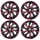 Jogo de calotas esportivas ds4 13 pink + emblema alumínio renault prata