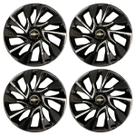 Jogo de calotas esportivas ds4 14 black chrome + emblema gm chevrolet