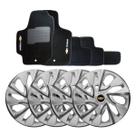 Jogo de calotas esportivas ds4 14 silver cup + tapete bordado prisma 06/12