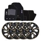 Jogo de calotas esportivas ds4 15 gold + tapete bordado ford new fiesta Jogo de calotas esportivas ds4 15 gold + tapete bordado ford new fiesta
