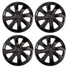 Jogo de calotas esportivas prime 14 black + emblema alumínio volks 3d