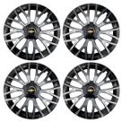 Jogo de calotas esportivas triton 14 black graphite + emblema resinado gm chevrolet