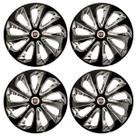 Jogo de calotas esportivas velox 13 black chrome + emblema resinado fiat vermelho