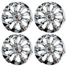 Jogo de calotas esportivas velox 13 chrome + emblema alumínio fiat vermelho