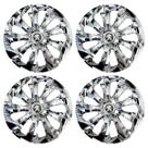 Jogo de calotas esportivas velox 14 chrome + emblema resinado peugeot