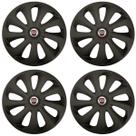 Jogo de calotas esportivas velox 14 fosc black + emblema resinado fiat vermelho
