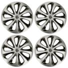 Jogo de calotas esportivas velox 14 silver black + emblema alumínio volks 3d Jogo de calotas esportivas velox 14 silver black + emblema alumínio volks 3d