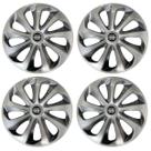 Jogo de calotas esportivas velox 14 silver graphite + emblema alumínio nissan preto