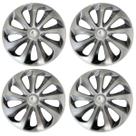 Jogo de calotas esportivas velox 14 silver graphite + emblema alumínio renault prata