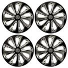 Jogo de calotas esportivas velox 15 black chrome + emblema resinado volkswagen