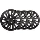 Jogo de Calotas Grid 344CB-POF-U Preto Fosco Aro 14 Ka/Ka+/New Fiesta