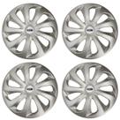 Jogo de Calotas Velox Aro 14 Silver + Emblema Resinado Ford