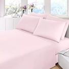 Jogo De Cama 100% ALGODÃO Lençol Com Elastico CASAL 4 Peças 180 Fios COR: ROSA