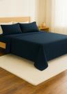 Jogo de Cama 4 Peças de Cetim 300 Fios 100 Porcento Algodão Fio Penteado 60 King Queen SONHARE