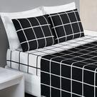 Jogo de Cama Austin Solteiro 03 Peças Micropercal - Preto