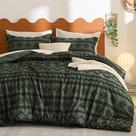 Jogo de Cama Bedsure Queen Verde Oliva Boho 3 Peças