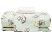 Jogo de Cama Berço 04 peças Tekinha Baby Soninho Menina