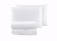 Jogo De Cama Box Lençol CASAL 4 Peças 100 ALGODÃO Percal 200 Fios Lençol DE CIMA