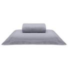Jogo de Cama Buettner Solteiro King Malha 100% Algodão Liso 2 Peças Image Cinza