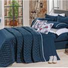 Jogo de Cama Capri Marinho Casal Queen 04 Peças - Bordados Ricardo