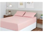 Jogo de Cama Casal 100% Poliéster Marcelino Têxtil Hypercal Rosé 3 Peças Jogo de Cama Casal 100% Poliéster Marcelino Têxtil Hypercal Rosé 3 Peças