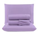 Jogo De Cama Casal 3 Peças 400 Fios Toque Aveludado Lilas