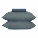 Jogo de Cama Casal 3 Peças Altenburg Toque Acetinado Slim Marinho Azul