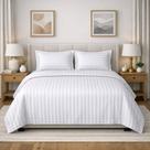 Jogo De Cama Casal 300 Fios Branco Dreams Listrado 4 Peças Jolitex