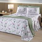 Jogo de Cama Casal 4 peças Lençol com Elástico 100% Algodão Percal 180 Fios 138x188x35cm - Dohler